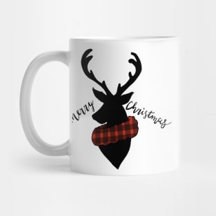 Merry Christmas Reindeer Wreath Mug